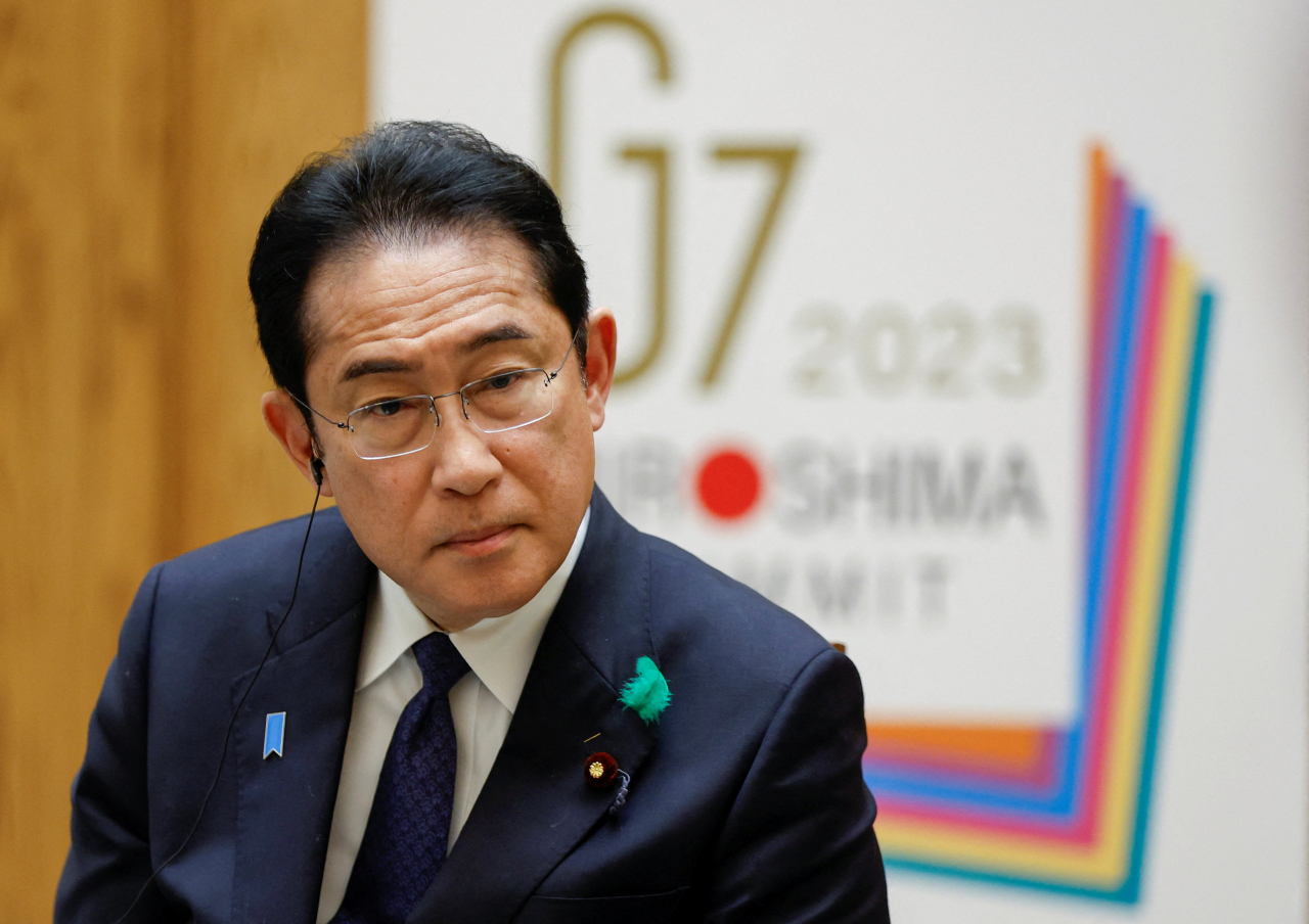 기시다 후미오 일본 총리가 20일 도쿄 총리 관저에서 외신 기자회견을 하고 있다. 이날 교도통신은 기시다 총리가 한국 답방에 의욕을 보였다고 보도했다. [연합]