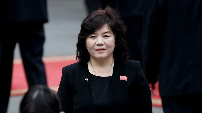 This undated image shows North Korean Foreign Minister Choe Son-hui. (Yonhap New TV)