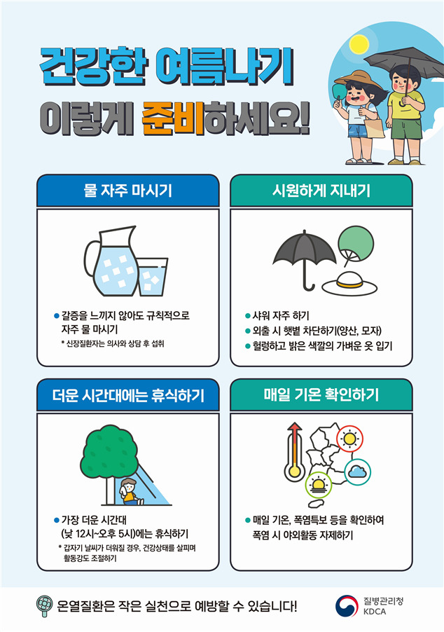 폭염대비 건강수칙 홍보자료. [사진=부산시]