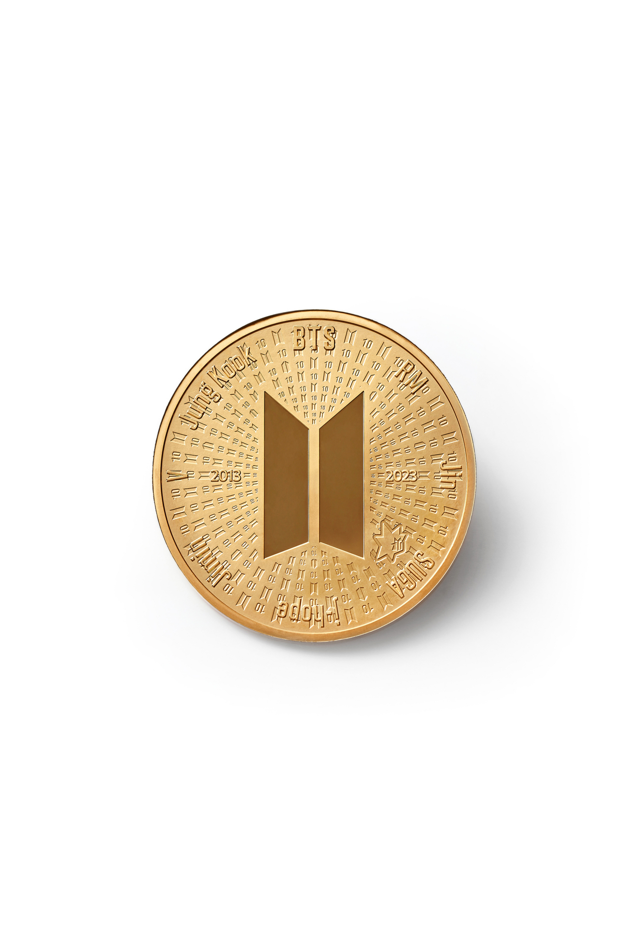 방탄소년단 데뷔 10주년 기념 2차 기념메달(앞면)