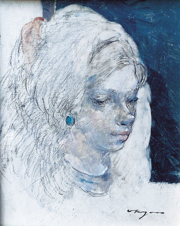 권옥연, 여인, 캔버스에 유채, 27.3&times;22cm