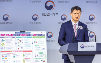 이기일 보건복지부 1차관이 18일 오전 서울 종로구 정부서울청사에서 제1차 고독사 예방 기본계획을 발표하고 있다. [연합]