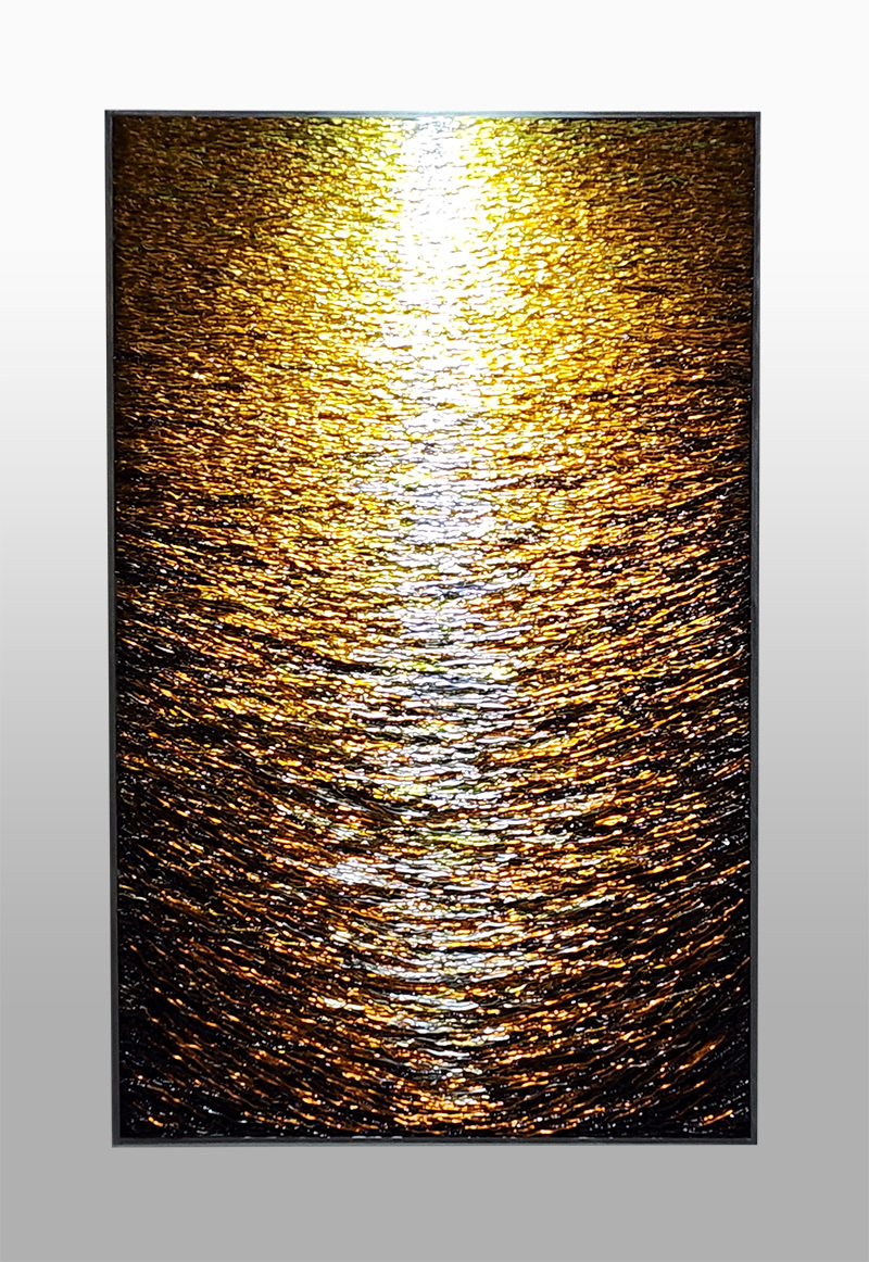 신진조각가 특별전, 이기라, 윤슬231, 140x90 cm, Aluminium wire Stainless, 2023 [조형아트서울 제공]