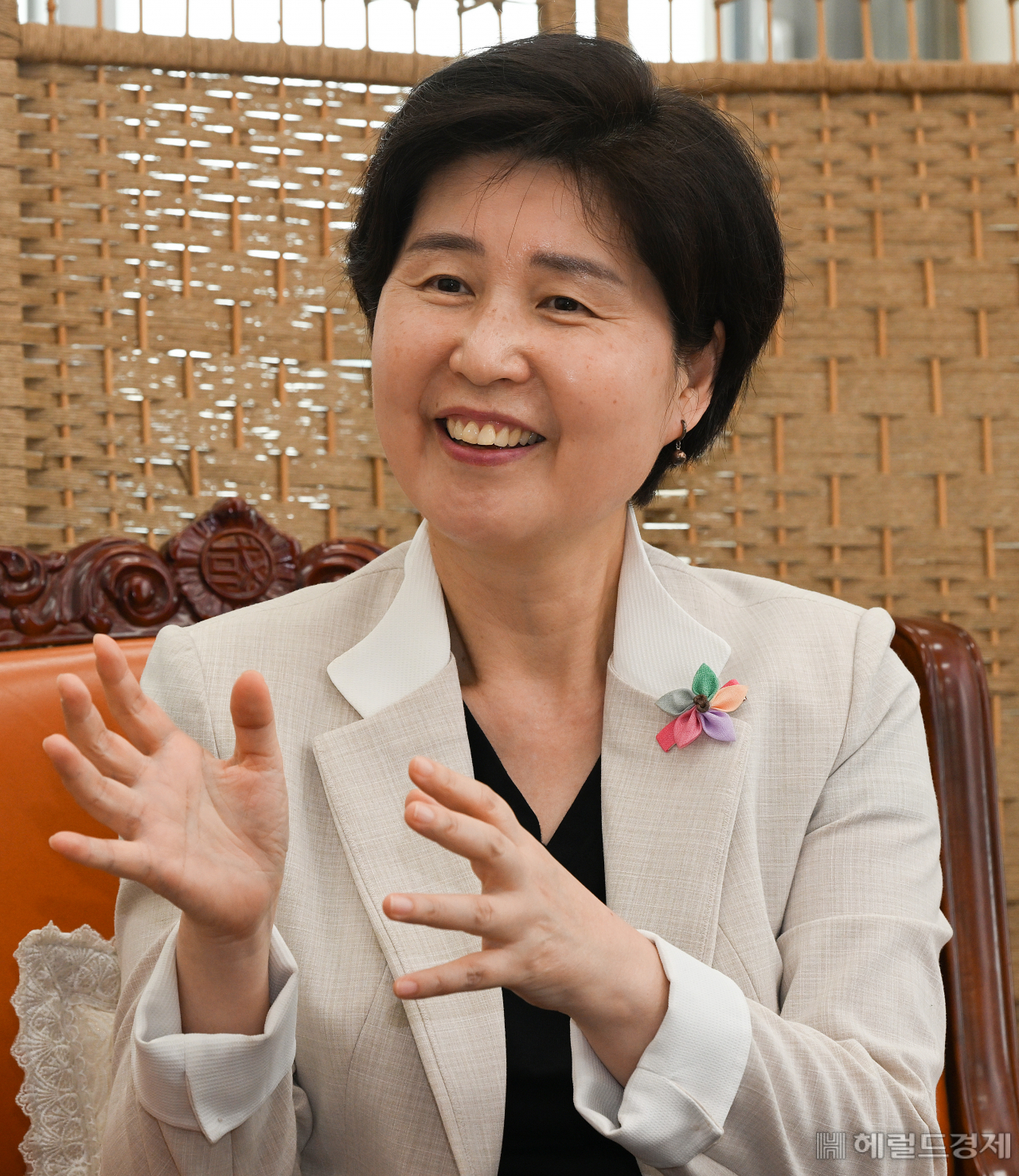 백혜련 국회 정무위원장이 17일 서울 영등포구 여의도 국회 정무위원장실에서 헤럴드경제와 인터뷰를 하고 있다. 임세준 기자