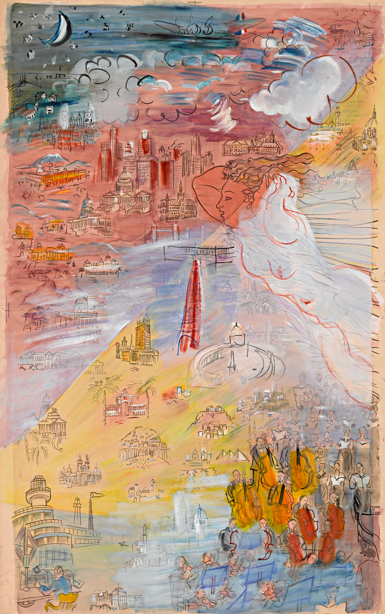 전기의 요정, 1953년종이에 과슈로 채색한 석판화 &copy; Centre Pompidou, MNAM-CCI/Georges Meguerditchian/Dist. RMN-GP [GNC미디어 제공]