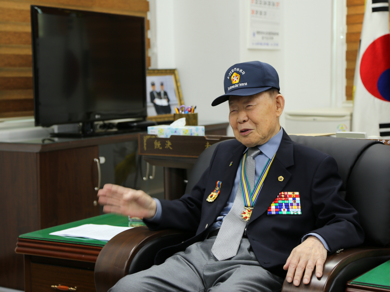 6·25전쟁과 베트남전쟁에 참전하고 육군 대령으로 예편한 김홍수 대한민국 6·25참전유공자회 경기도지부 지부장은 헤럴드경제와 인터뷰에서 “한미상호방위조약이 있었기에 대한민국의 발전이 가능했다. 한미동맹을 안보뿐 아니라 경제 등 모든 분야에서 더욱 강화해야 한다”고 강조했다. [사진=신대원 기자]
