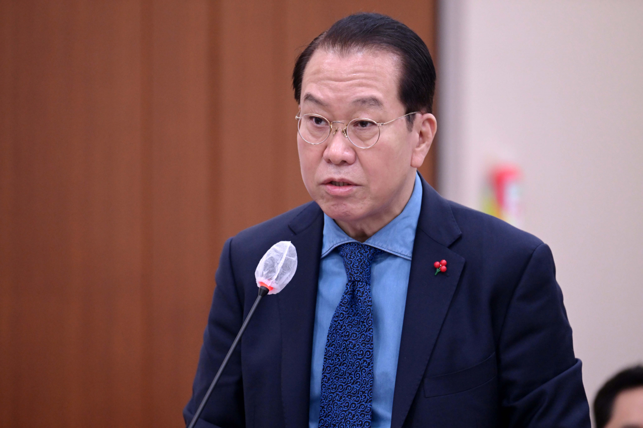 국회 외교통일위원회에 참석해 발언하는 권영세 통일부 장관. 이상섭 기자
