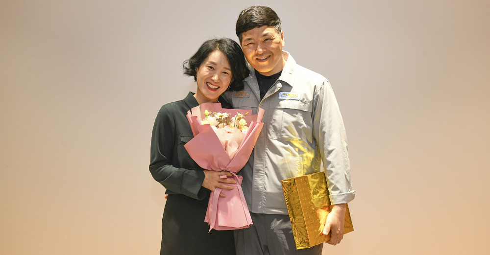 현대삼호중공업 안전응원메시지 선정 가족의 모습. [현대삼호중공업 제공]