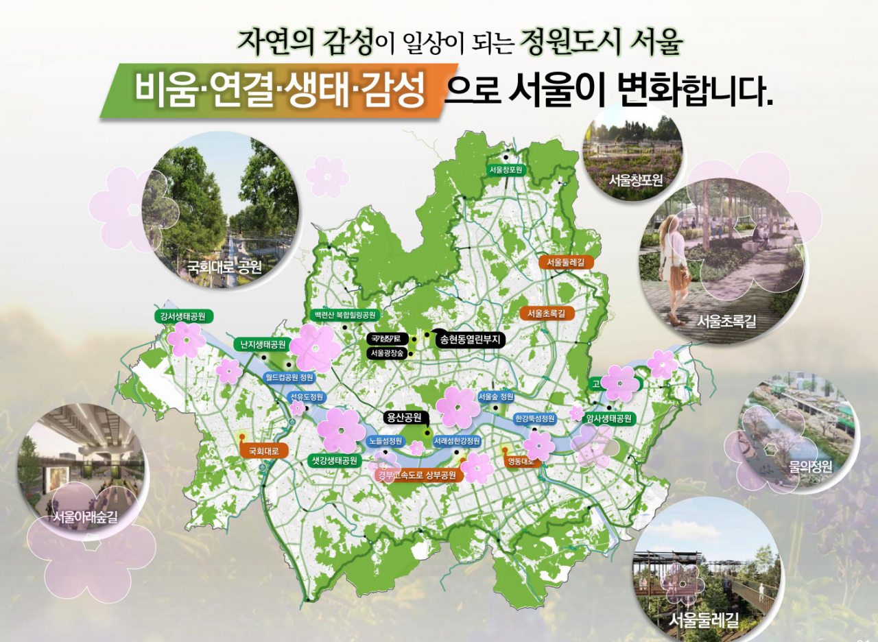 서울시가 정원도시로의 전환을 발표하며 기자설명회를 갖고 ‘정원도시, 서울’ 구상을 발표했다. [서울시 제공]