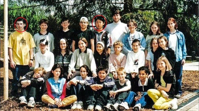 스위스 공립학교 재학시절 당시 김정은과 친구 조아오 미카엘로. [RFA}