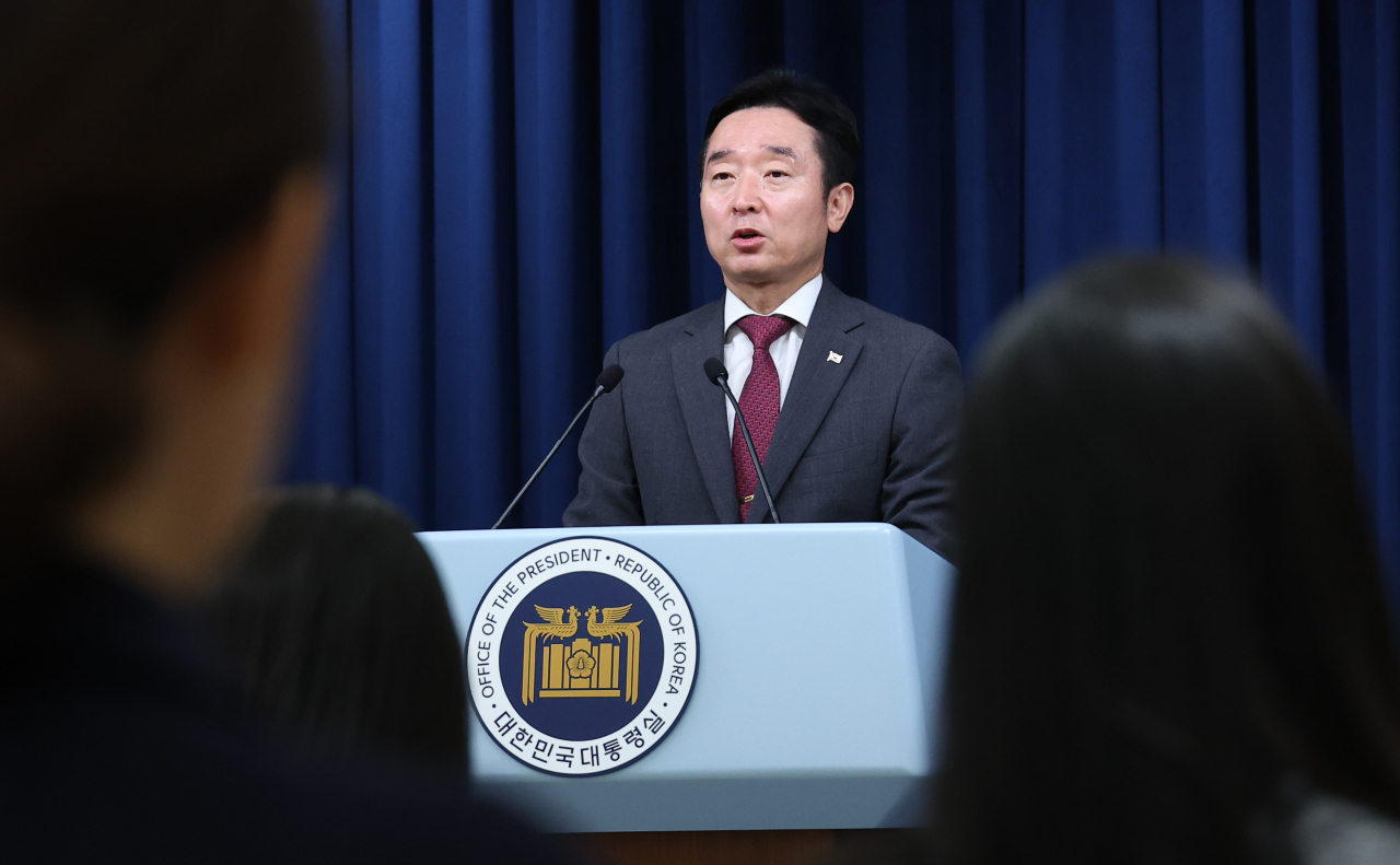 이도운 대통령실 대변인이 지난 25일 오후 서울 용산 대통령실 청사에서 현안 브리핑을 하고 있다. [연합]