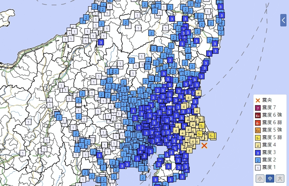 일본 지바현 앞바다 지진 [일본 기상청 홈페이지 캡처]