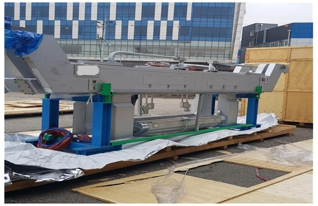This photo from Wednesday shows an air knife that infringed the patented technology of POSCO. (Korea Customs Service)