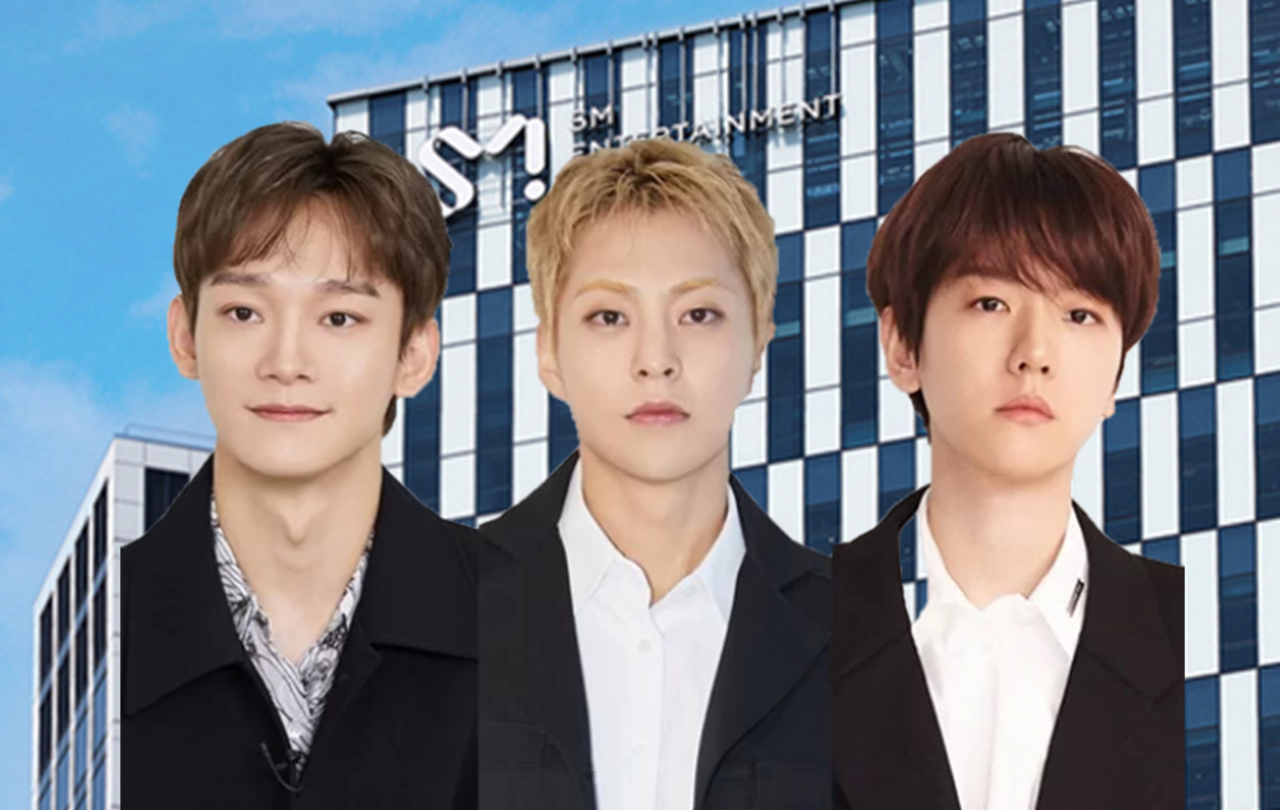 왼쪽부터 엑소 첸, 시우민, 백현. [SM엔터 자료]