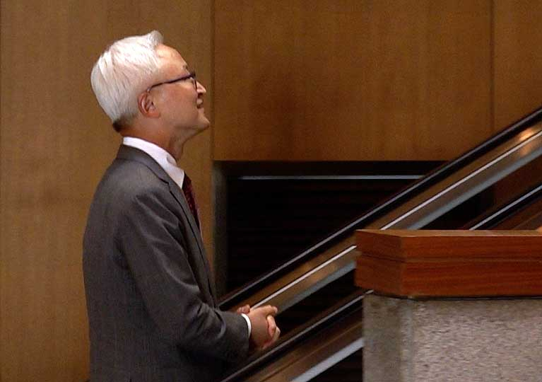 경계현 삼성전자 DS부문장 사장이 1일 오후 서울 신라호텔에서 개최된 2023년 삼성호암상 시상식에 참석하고 있다. 김민지 기자