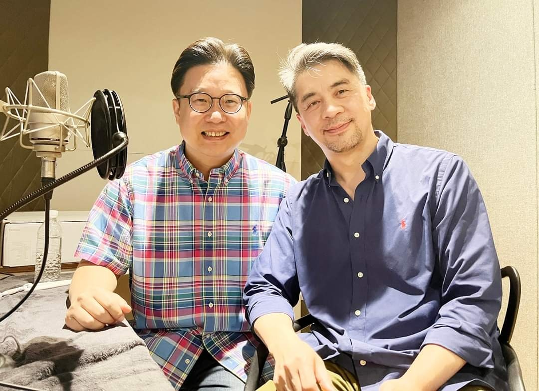 서경덕(왼쪽) 성신여대 교수와 배우 권오중. [서경덕 교수 페이스북]