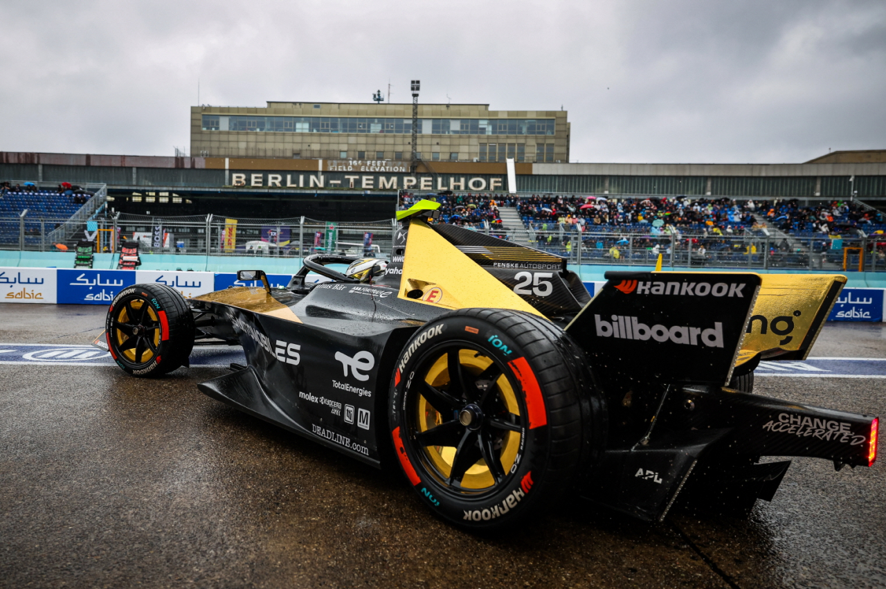 지난 4월 22일부터 23일까지 진행된 포뮬러 E 시즌9 7,8라운드 '2023 사빅 베를린 E-PRIX' 당시 이미지. [한국타이어 제공]
