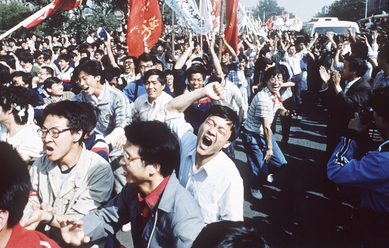 1989년 천안문 사태 당시 시위 모습 [AP]