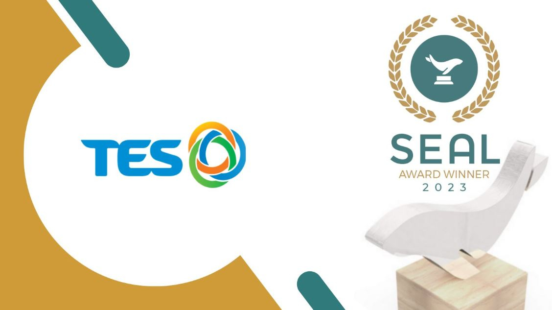 테스 ‘2023 SEAL 지속가능 비즈니스 어워즈’ 수상 단독 그래픽. [SK에코플랜트 제공]