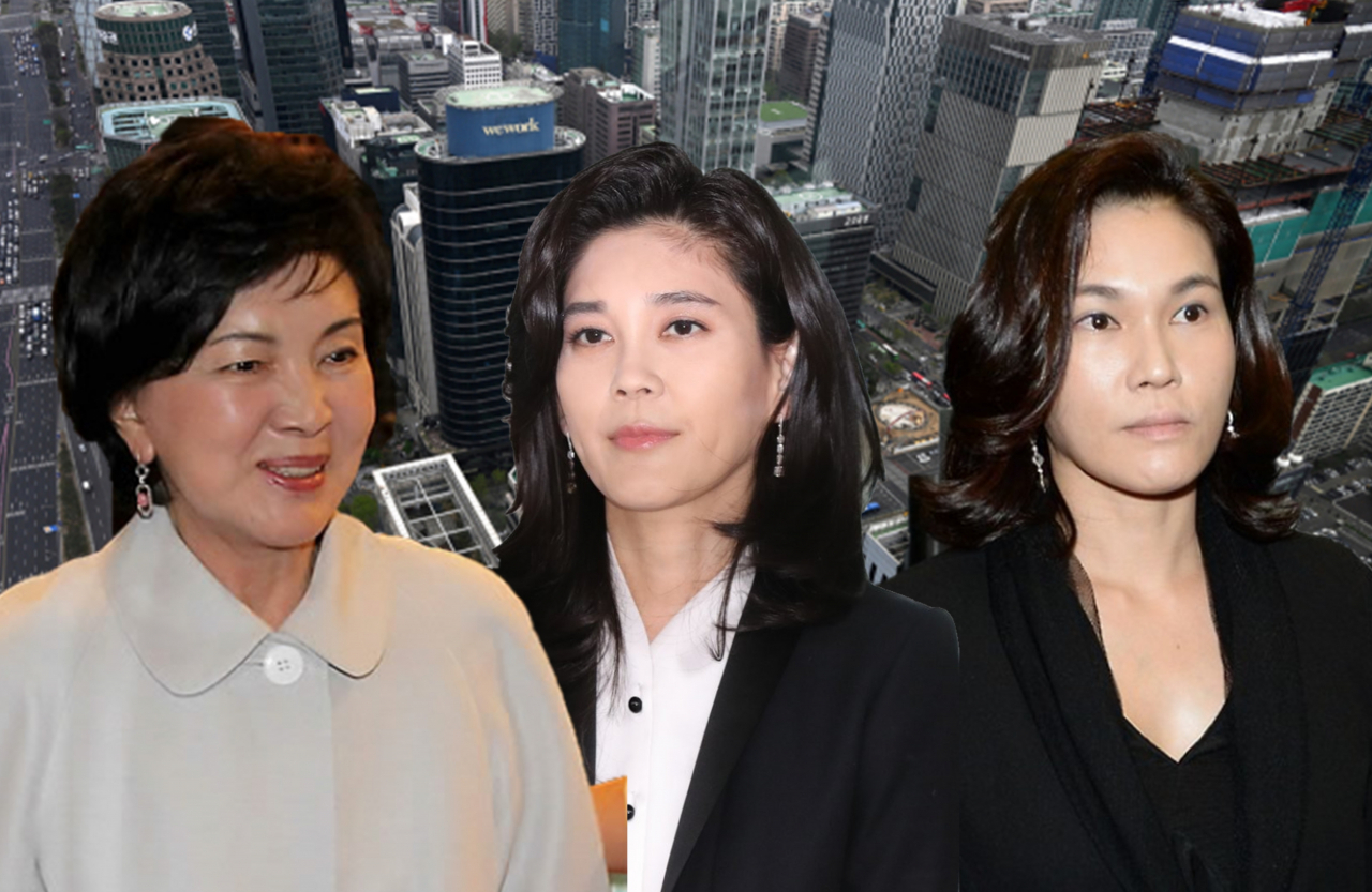 왼쪽부터 홍라희 전 리움미술관장, 이부진 호텔신라 사장, 이서현 삼성복지재단 이사장. [연합·헤럴드DB]