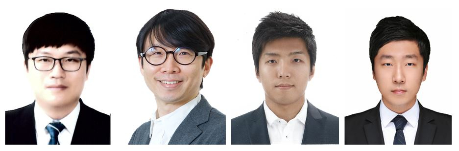 이지훈(왼쪽부터) 재료연 박사, 최인석 서울대 교수, 신중호 강릉원주대 교수, 전종한 재료연 연구원.[한국재료연구원 제공]