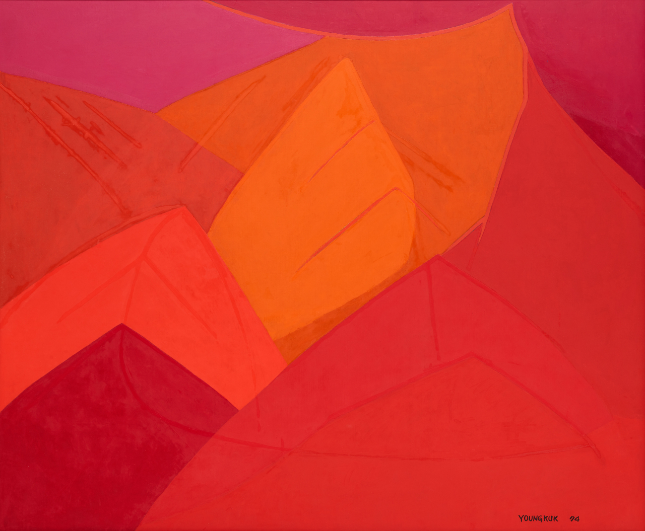유영국, 작품, 1974, 캔버스에 유채, 134.5&times;161.7cm, 국립현대미술관 이건희컬렉션, ⓒ유영국미술문화재단