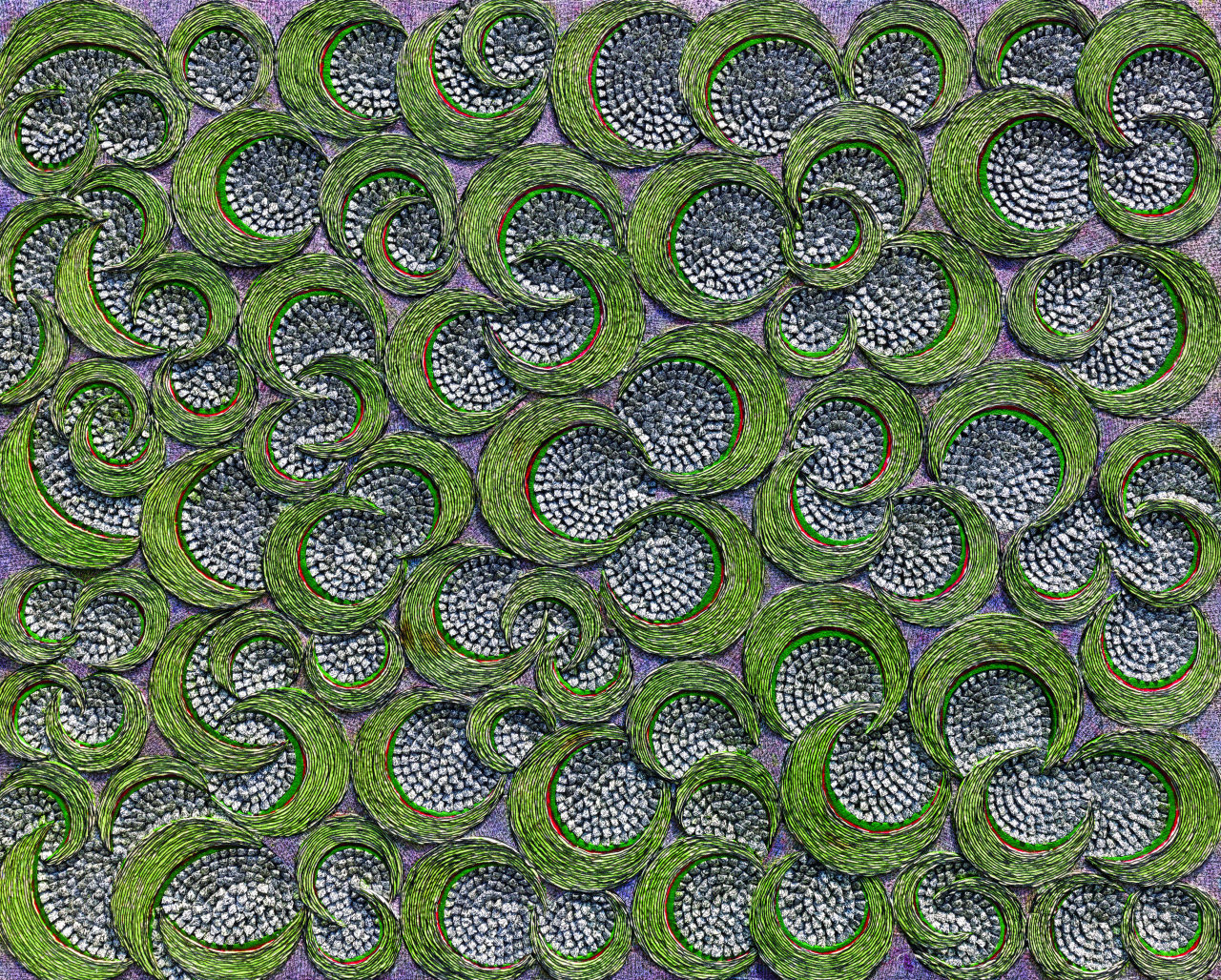 허회태,내가 찾은 꽃길1, 160X130cm, 한지 및 혼합재료 [작가 제공]