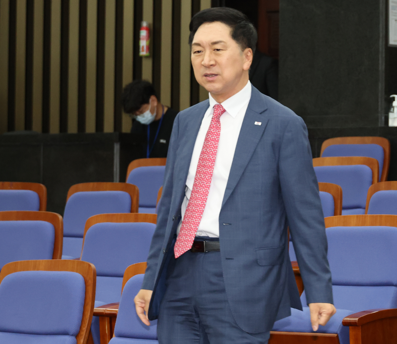 9일 국회에서 열린 국민의힘 제7차 전국위원회에 김기현 대표가 참석하고 있다. [연합]