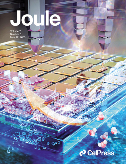이번 연구결과가 표지 논문으로 채택 된 국제학술지 ‘줄(Joule)’5월호 [UNIST 제공]