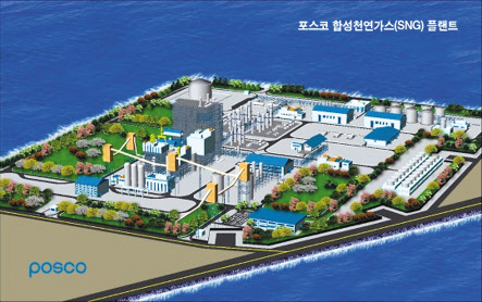 포스코그룹이 계획했던 SNG 플랜트 조감도 [포스코 홈페이지]