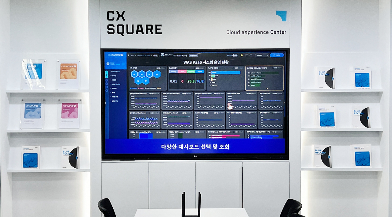 서울 중구 을지로 이노그리드 사옥에 위치한 클라우드 전문 센터 ‘하이퍼 스퀘어’ 내 CX 스퀘어(시연 센터). [이노그리도 제공]