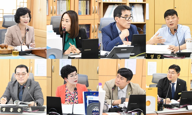 순천시의회 행정자치위원회 결산검사 장면. [시의회 제공]
