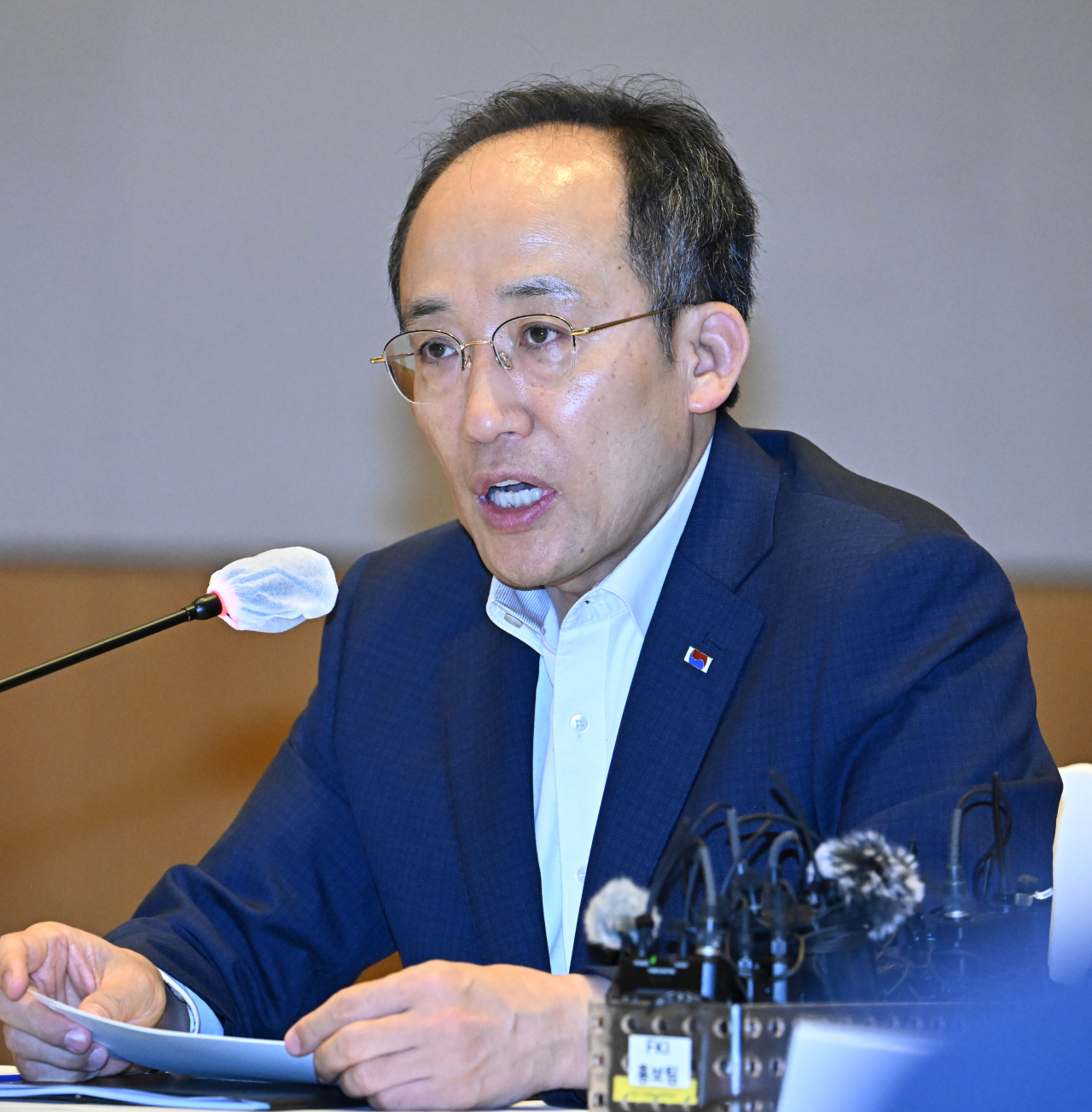 추경호 경제부총리 겸 기획재정부 장관이 모두발언을 하고 있다. 임세준 기자.