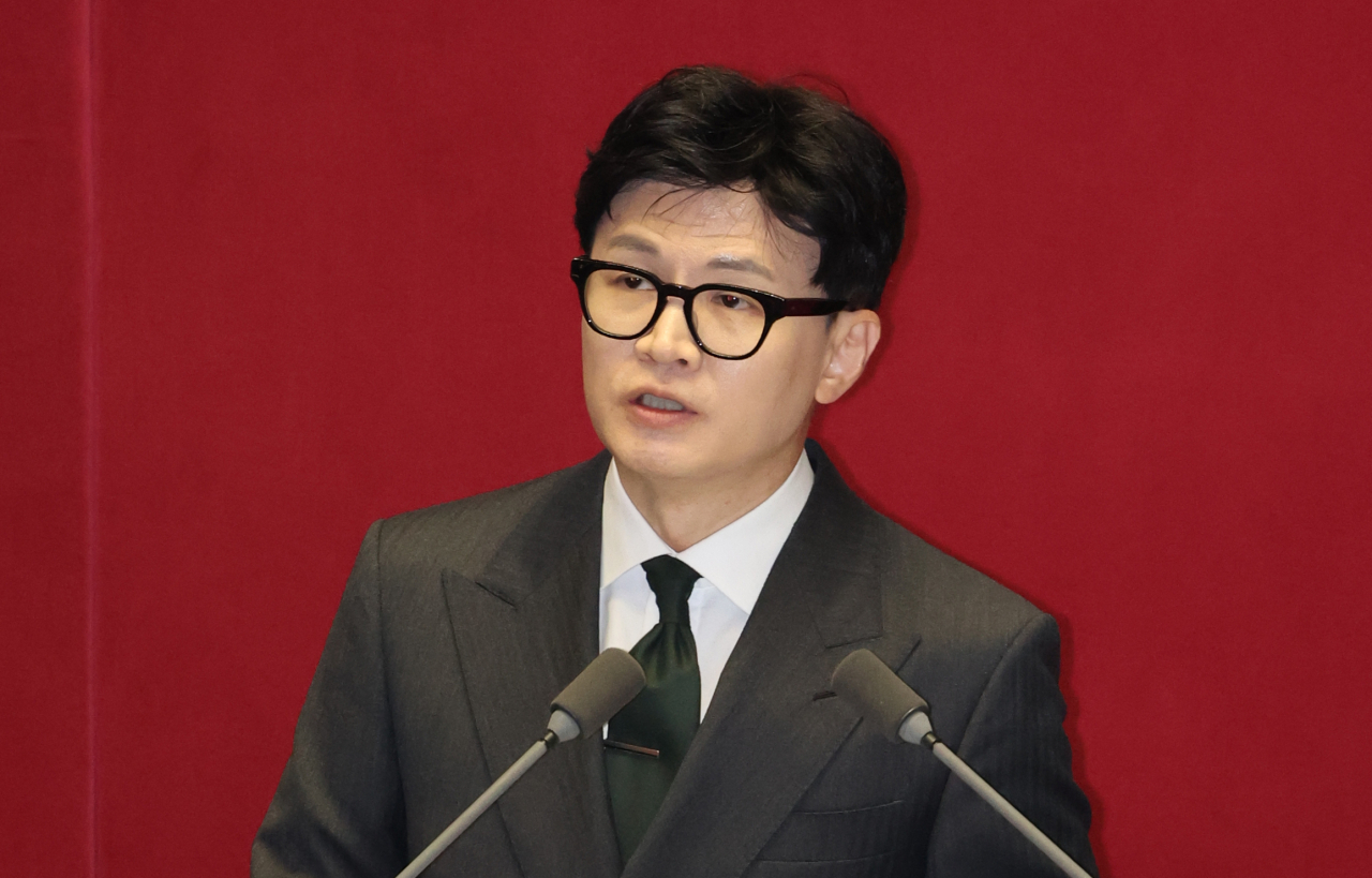 12일 국회 본회의에서 한동훈 법무부 장관이 윤관석, 이성만 의원 체포동의 요청 이유를 설명하고 있다. [연합]