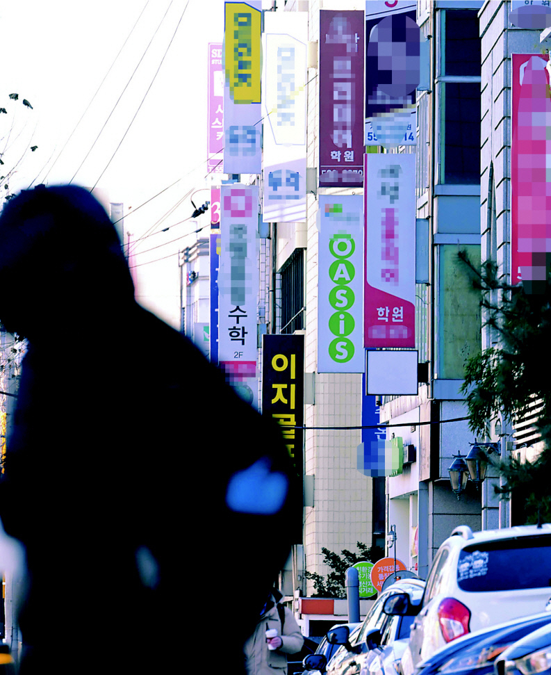 사교육 1번지로 불리는 서울 강남구 대치동 학원가 이상섭 기자