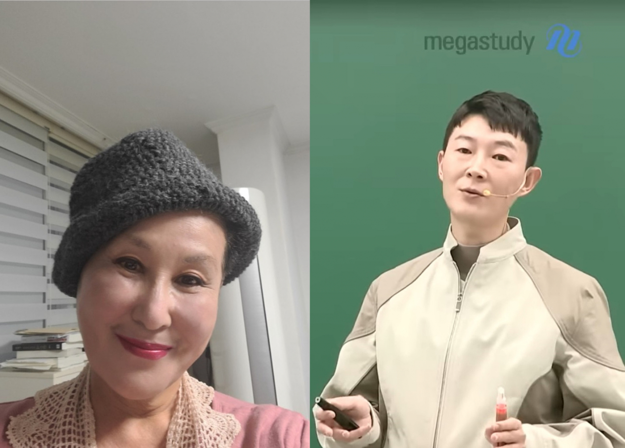 전여옥(왼쪽) 전 새누리당 의원과 현우진 메가스터디 수학강사. [전여옥 전 새누리당 의원 블로그·메가스터디]