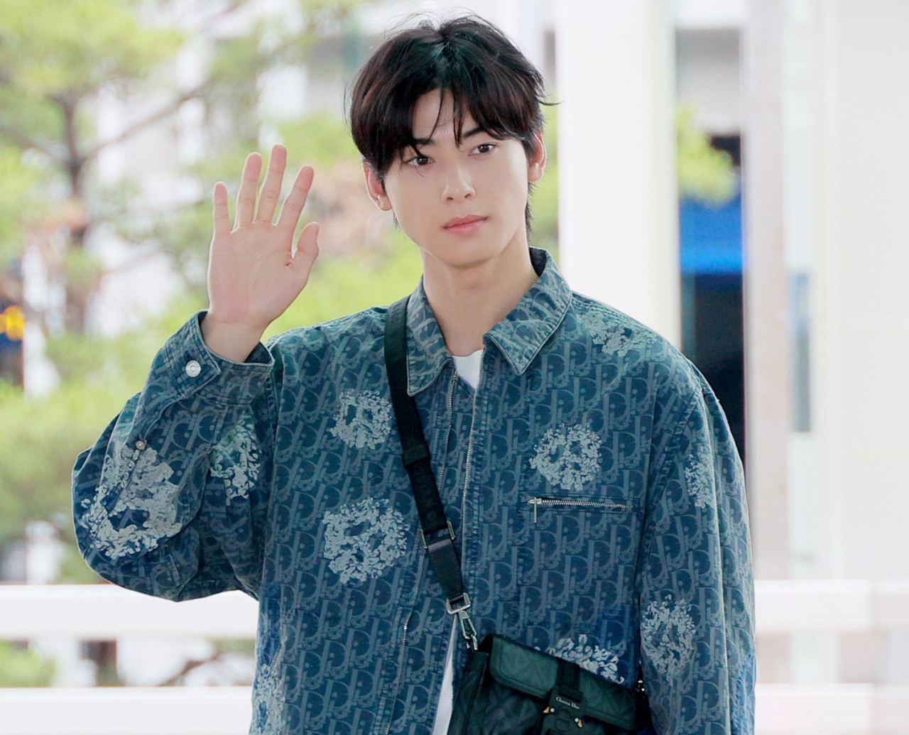 21일 인천공항의 차은우