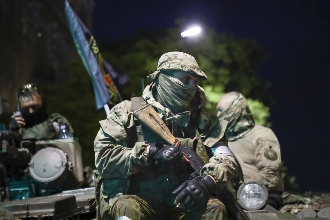 러시아 용병기업 바그너그룹 대원들. [AP]