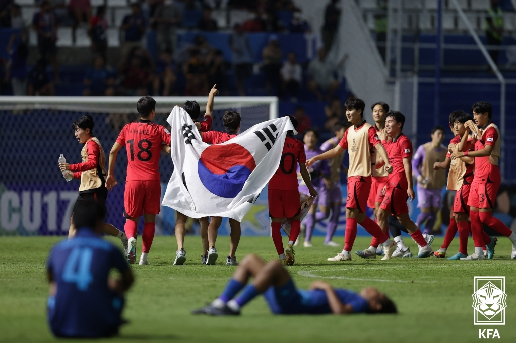 한국, 홈팀 태국 꺾고 U17 아시안컵 4강진출…11월 월드컵 출전확정