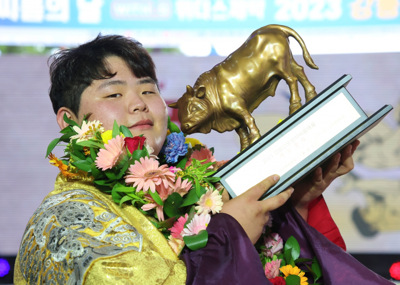 강릉단오장사대회에서 우승한 김민재선수
