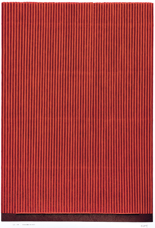 박서보, 묘법 Ecriture No. 161217, 디지털 피그먼트 프린트(edition of 99), 87x59cm