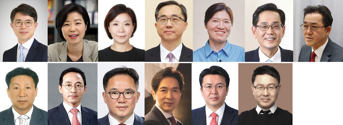 대통령실은 29일 장·차관 인선 등 부분 개각 결과를 발표했다. 사진 윗줄 왼쪽부터 김완섭 기획재정부 제2차관, 조성경 과학기술정보통신부 제1차관, 오영주 외교부 제2차관, 문승현 통일부 차관, 장미란 문화체육관광부 제2차관, 한훈 농림축산식품부 차관, 임상준 환경부 차관. 아랫줄 왼쪽부터 이성희 고용노동부 차관, 김오진 국토교통부 제1차관, 백원국 국토교통부 제2차관, 박성훈 해양수산부 차관, 오기웅 중소벤처기업부 차관, 김채환 국가공무원인재개발원 원장 내정자. [연합]