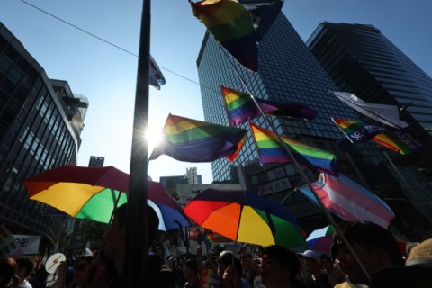 ‘Out and proud:’ Rainbow hues flood central Seoul
