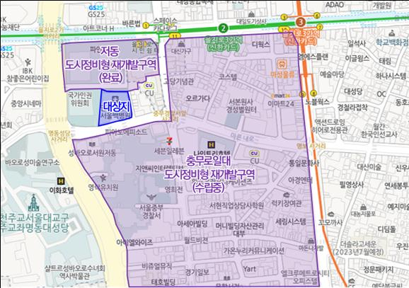 서울 중구가 중구 저동2가 85 일대 서울백병원 부지에 대한 도시계획시설(종합의료시설) 결정안을 입안해 11월까지 서울시에 제출한다고 4일 밝혔다. 사진은 서울백병원 위치도. [서울시 제공]