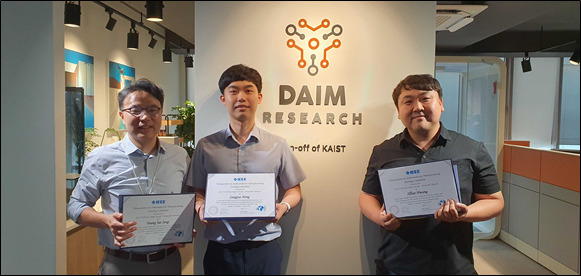 장영재(왼쪽부터) 교수, 홍상표 박사, 황일회 박사.[KAIST 제공]