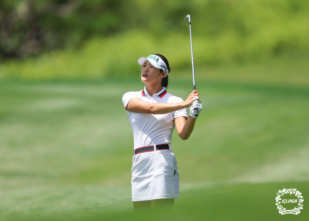 톱10에 6차례 오르며 안정된 경기력으로 신인상을 노리고 있는 김민별.[KLPGA 제공]
