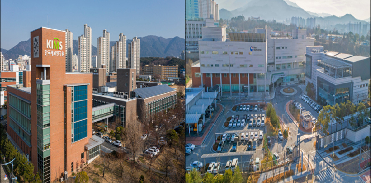 경남 창원시 소재 한국재료연구원(왼쪽)과, 강원 원주시 소재 국립과학수사연구원(오른쪽).[한국재료연구원 제공]