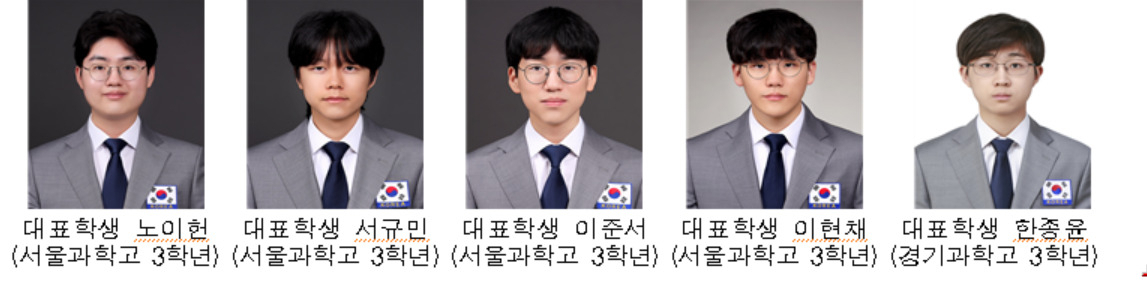 2023년 국제물리올림피아드 한국대표단 학생들.[과기정통부 제공]