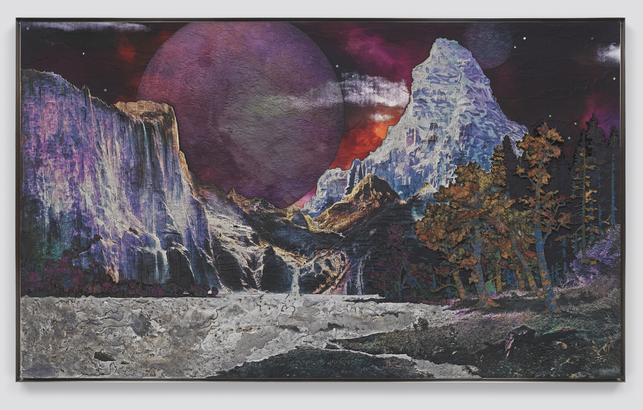 "Two Moons (after Bierstadt)" by Matthew Day Jackson (Pace Gallery)
