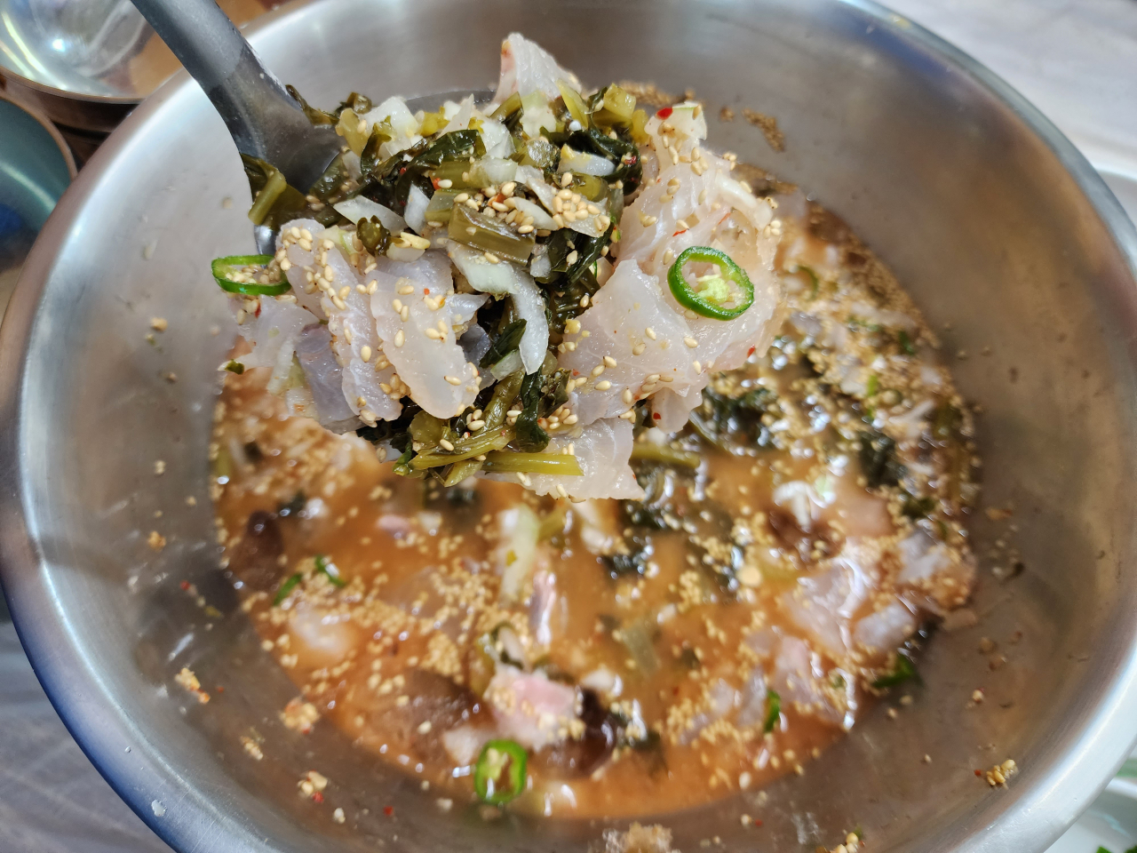 장흥 된장물회